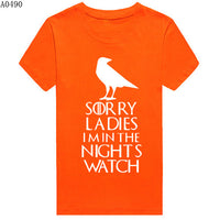 Thumbnail for Game Of Thrones Sorry Ladies I'm In The Night's Watch Tshirt - TshirtNow.net - 7