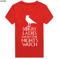 Thumbnail for Game Of Thrones Sorry Ladies I'm In The Night's Watch Tshirt - TshirtNow.net - 10