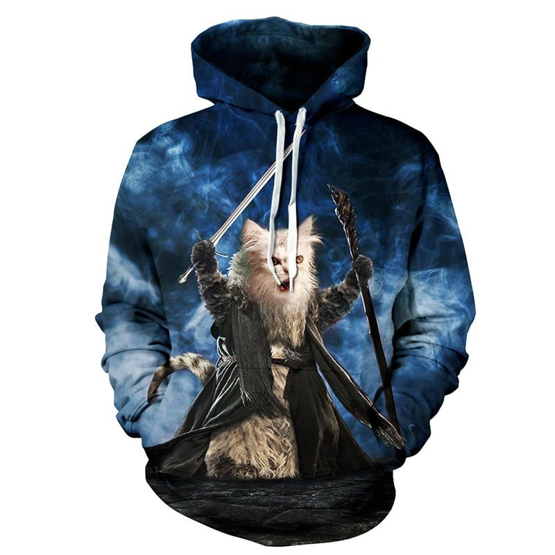 Cat Wizard Allover 3D Print Hoodie
