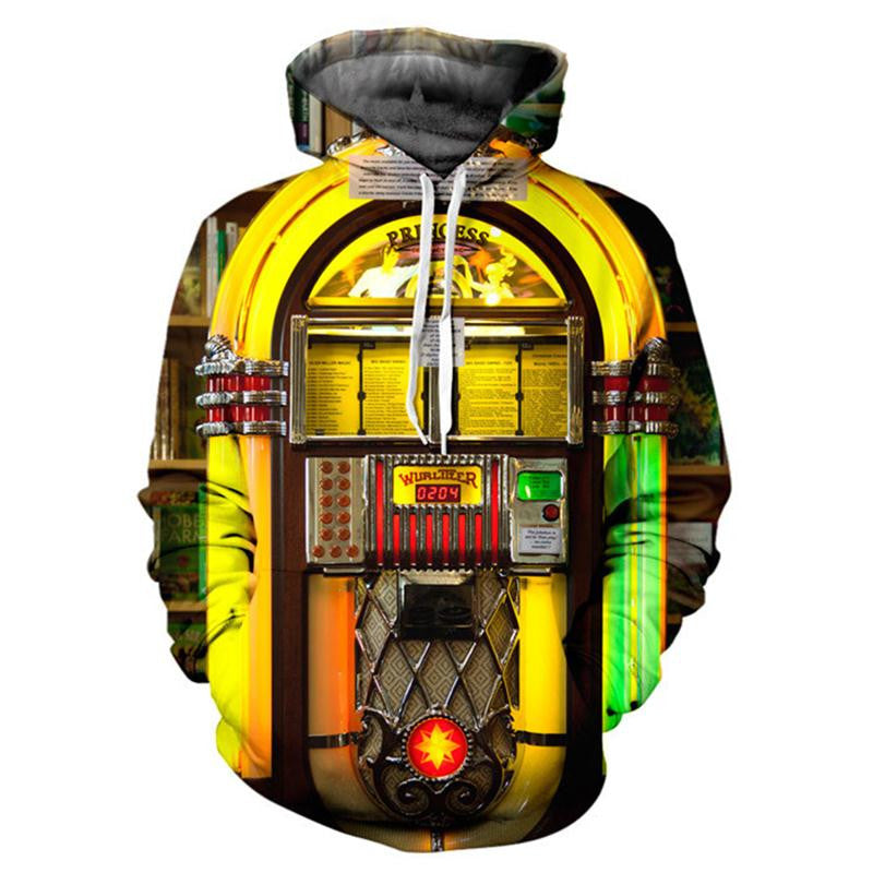 Jukebox Allover 3D Print Hoodie