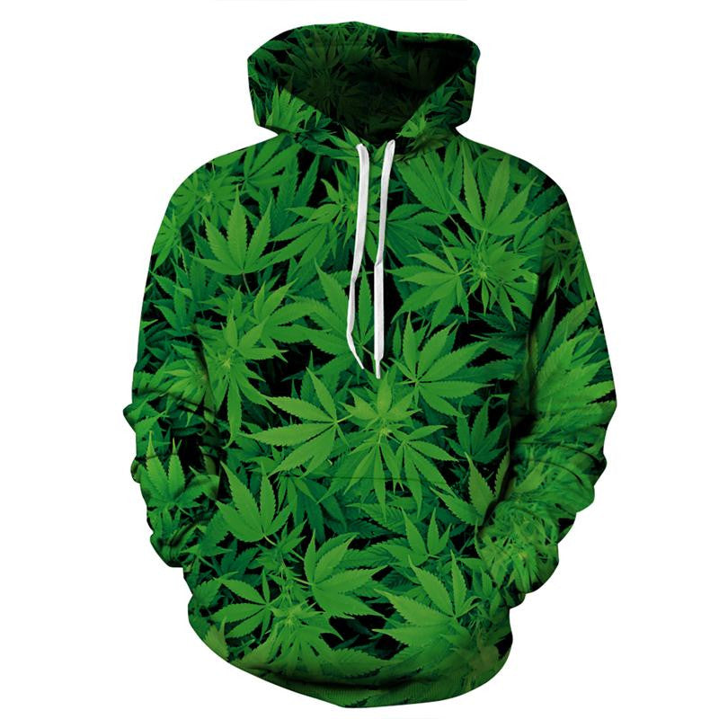 Pot Leaves Allover 3D Print Hoodie