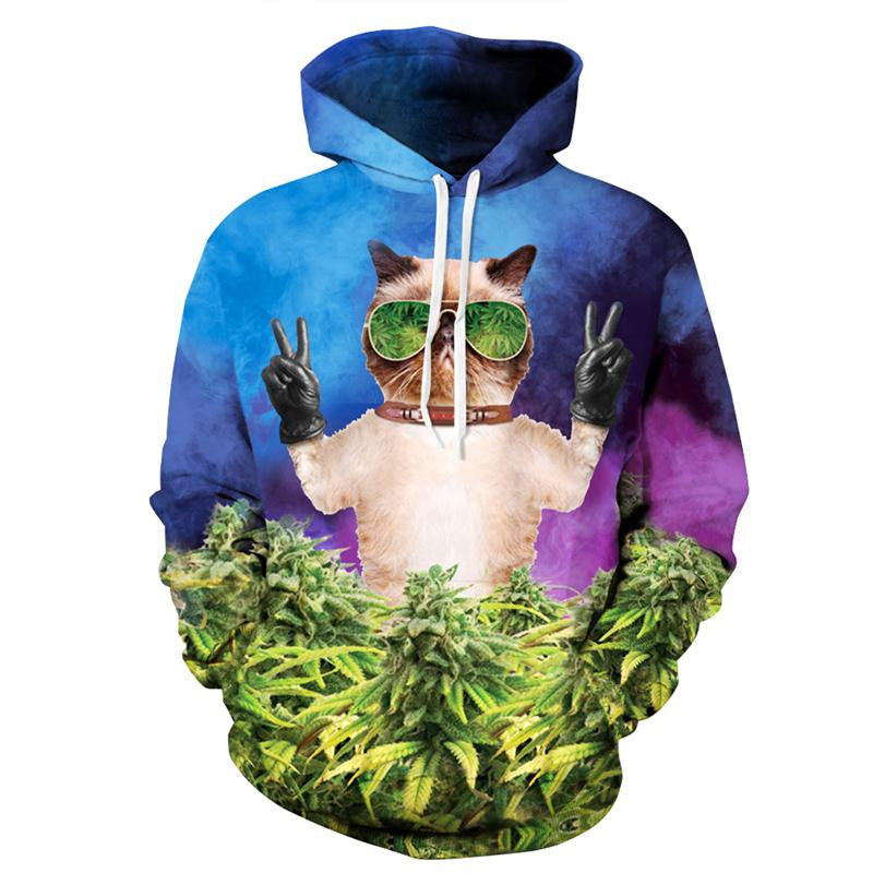 Cat Bud Grower Allover 3D Print Hoodie