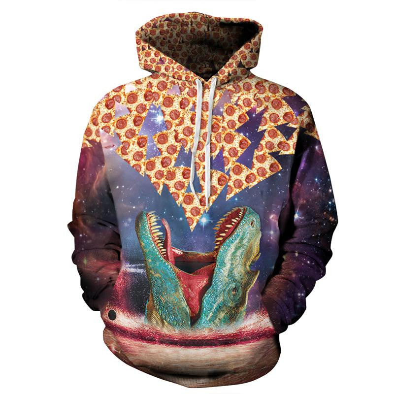 Godzilla Pizza Allover 3D Print Hoodie