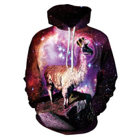 Thumbnail for Llama Prince Allover 3D Print Hoodie