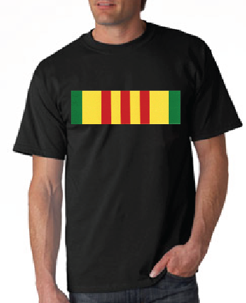 Vietnam Service Ribbon Tshirt: Black - TshirtNow.net - 1