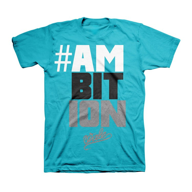 Wale Stacked Ambition Tshirt - Baby Blue Wale Stacked Ambition Tshirt With White, Black and Silver Print - TshirtNow.net