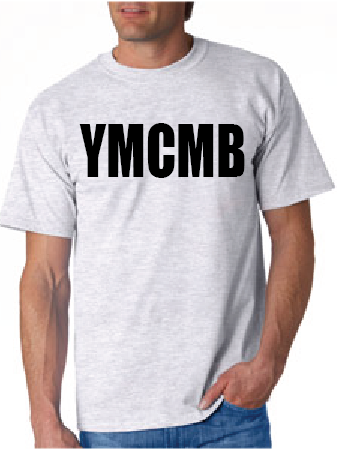 Ymcmb Tshirt: Ash With Black Print - TshirtNow.net