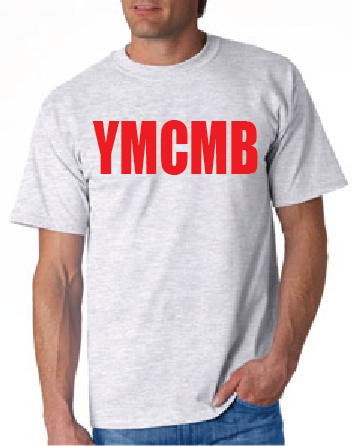 Ymcmb Tshirt: Ash With Red Print - TshirtNow.net